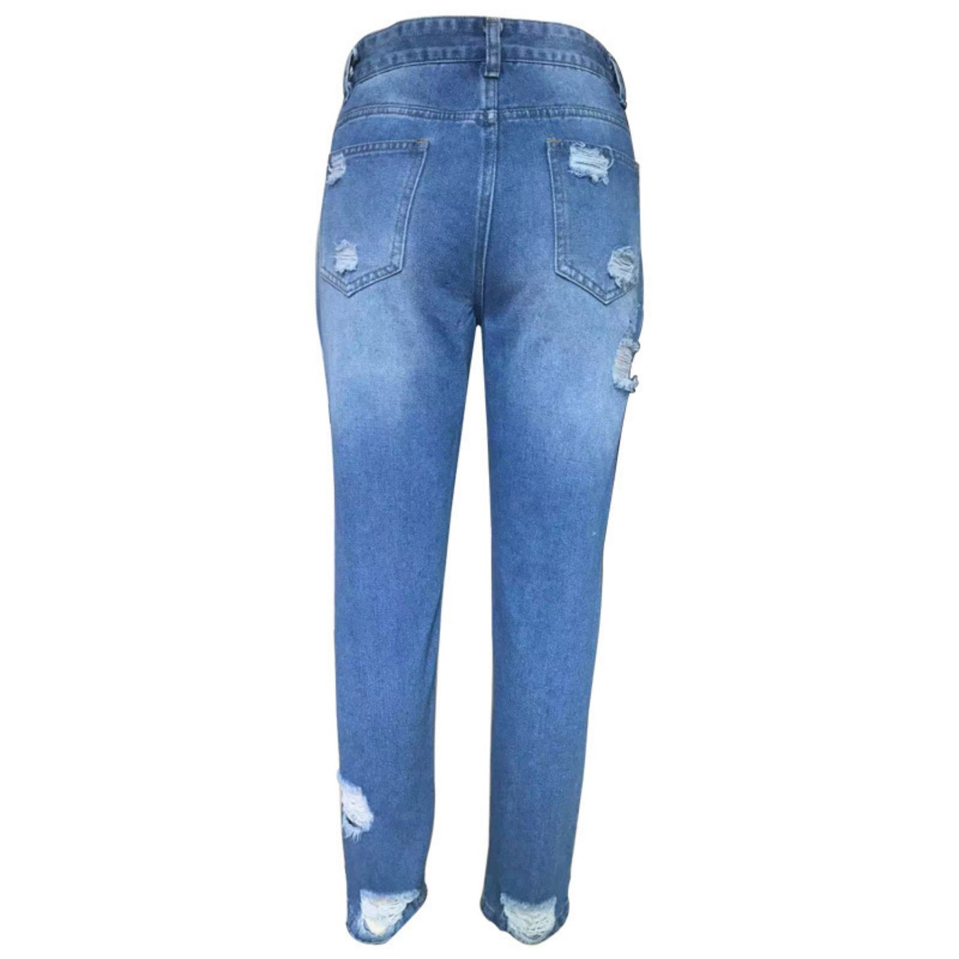 Jean coupe slim déchiré pour femme